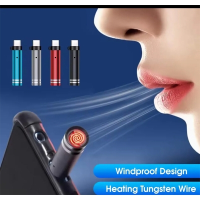 Picture of Outdoor Electric Lighter, mini flashlight with high brightness Type-C connectors, bright LED flashlights perfect for travel, electronic component By Sparkon