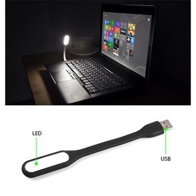 Picture of LED Light Mini USB Lamp Flexible Bendable Bright Portable For Powerbank Reading-Black