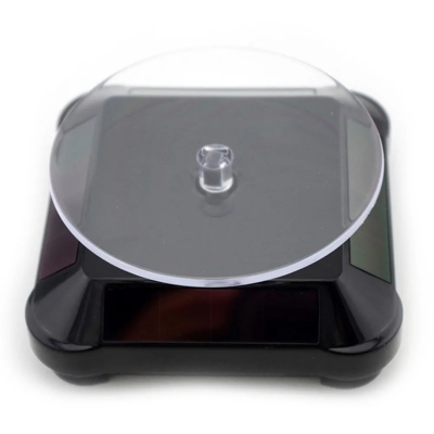 Picture of Products Display Stand 360° Rotation Stage Classic Solar Power Showcase 360 Turntable Rotating For Jewelry Mobile Phone Watch Ring Camera Displaying Mount Stand