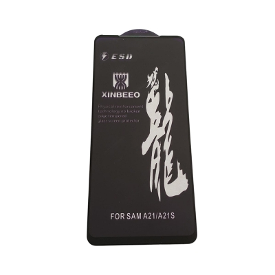 Picture of rainboo glass protector FOR model Samsung Galaxy A21 and A21s-black