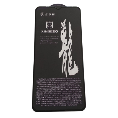Picture of rainboo glass protector FOR  REALME 5/5/5S/10 5G/C33/C33 2023/C30/C20/C21/C21Y/C25/C25S/C25Y/C11/C11(2021)/C12/C15/C3/C35/C31/V23/Q5I/OPPO A785G/A58 5G/A17/A57 5G/A57 4G/A57E/A57S/A9 2020/A5 2020/NARZO 50 5G/50A/50i/50A/50A PRIME/10/10A/20/20A/30A/OP A53S-black
