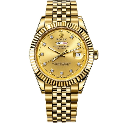 Picture of Rolax Luxury Stainless steel Wrist Watch For Man - Waterproof Men Watch Quartz - Stainless Steel Men's Watch-Gold