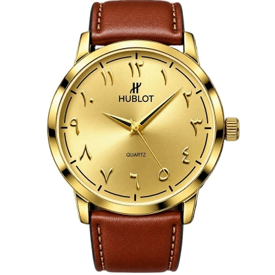 Picture of Stainless Steel Quartz Watch For Men - Watch For Men-Gold