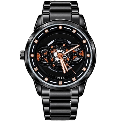 Picture of Watches for Men Stainless Steel Watch Luxury Watch-Black