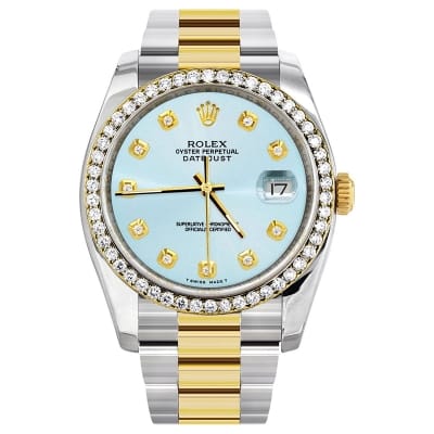 Picture of Rolex Watch For Men | 36Mm | Light Blue Dial-Blue