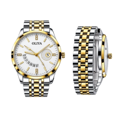 Picture of oliya Watches Luxury Watch for Man Elegant Date Week Waterproof Luminous Men Watch Quartz Stainless Steel Sports Men's Watches