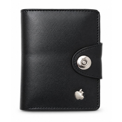 Picture of Premium 100% Genuine Cow Leather Trifold Wallet Vintage Multi-Card Slot With Coin Pocket Black Export Quality Money Bag For Men