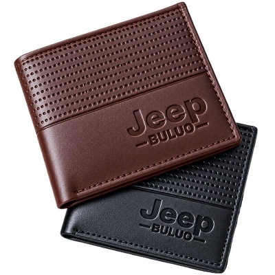Picture of Premium 100% Genuine Cow Leather Trifold Wallet Vintage Multi-Card Slot With Coin Pocket Black Export Quality Money Bag For Men