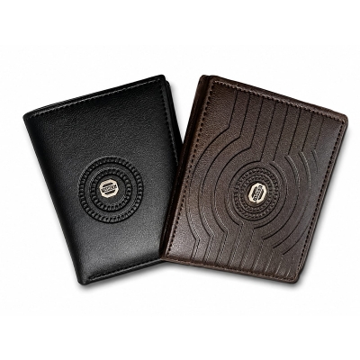 Picture of Premium 100% Genuine Cow Leather Trifold Wallet Vintage Multi-Card Slot With Coin Pocket Black Export Quality Money Bag For Men