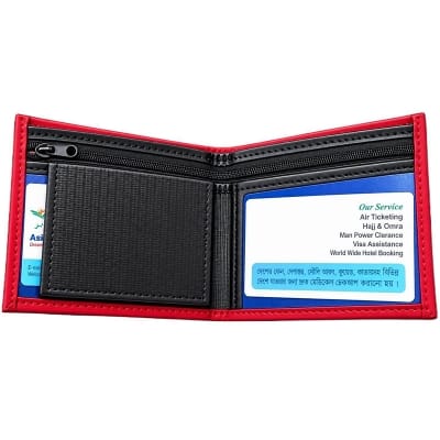 Picture of Premium 100% Genuine Cow Leather Trifold Wallet Vintage Multi-Card Slot With Coin Pocket Black Export Quality Money Bag For Men