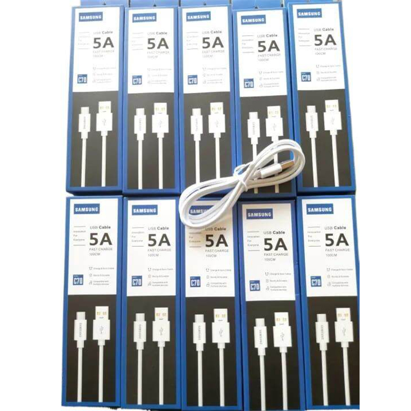 Picture of 5A Super Fast Charge 100cm Samsung C70 Micro USB Charge and Sync Cable-White