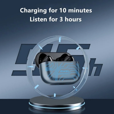 Picture of Awei T29 Pro True Wireless Games Earbuds With Dynamic Color Changing Charging Case-Multicolor
