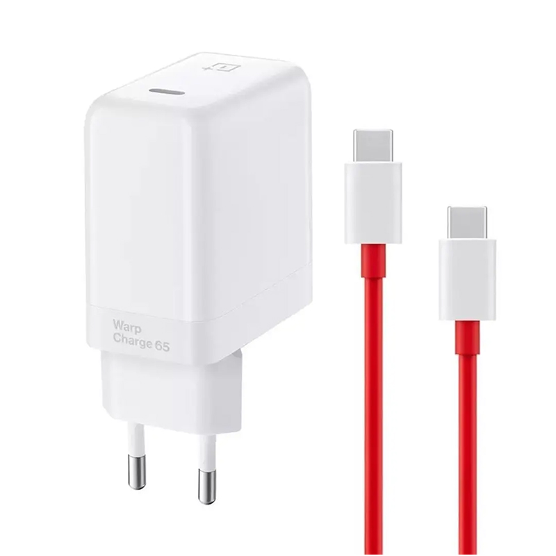 Picture of OnePlus 65W Super Fast Warp Charger (EU/US Pin) with Cable-White