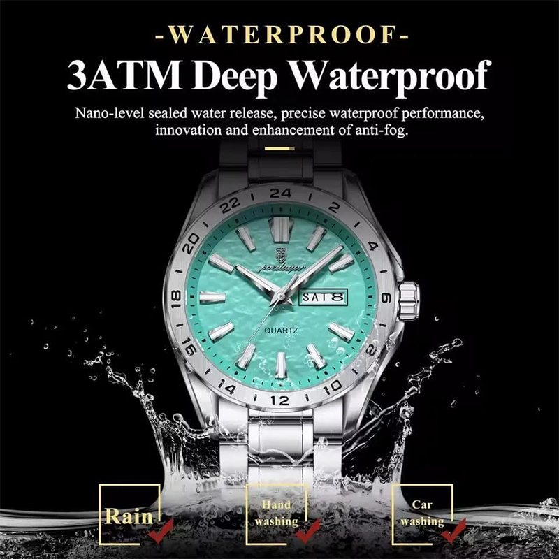 Picture of Men’s Luxury Quartz Watch Stainless Steel Strap with Date Display – Premium Stylish Design-Multicolor