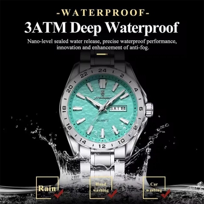 Picture of Men’s Luxury Quartz Watch Stainless Steel Strap with Date Display – Premium Stylish Design-Multicolor