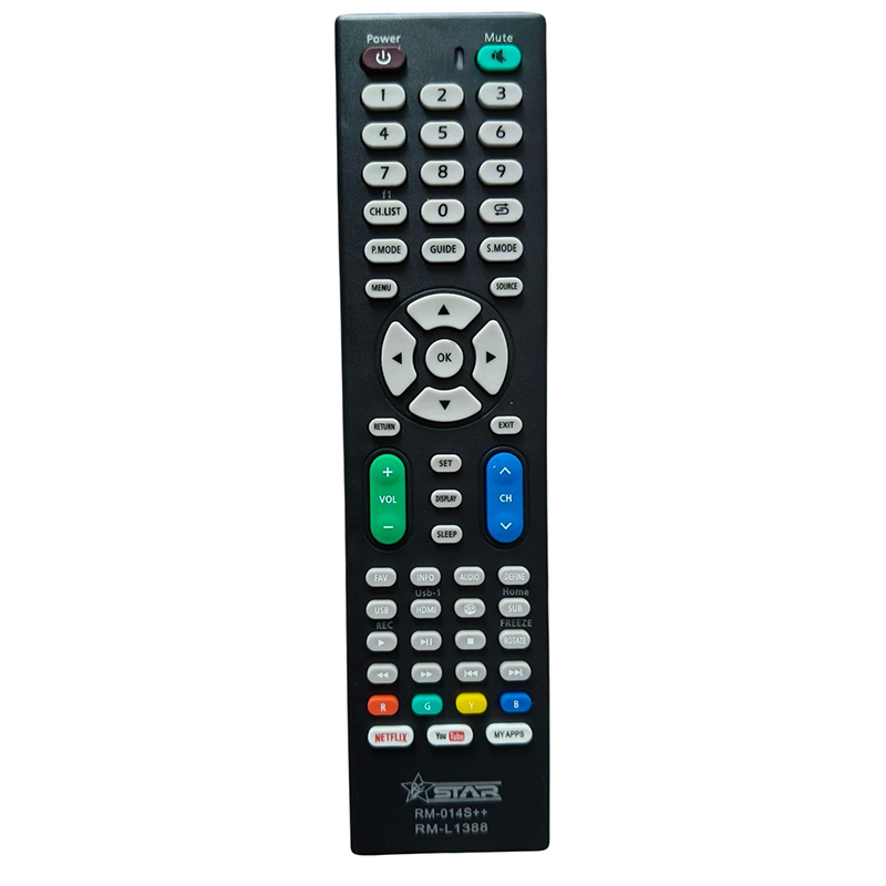 Picture of Universal RM-014S+ Smart TV Remote Control LCD LED Television Controller-Black