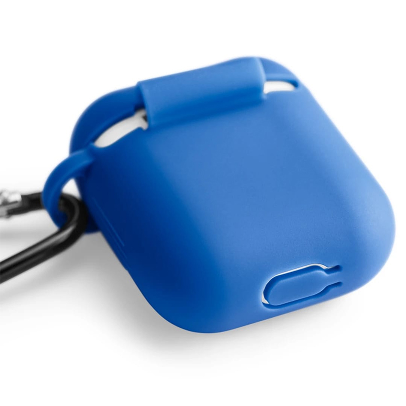 Picture of Portable for Bluetooth Silicone Headphones Drop-proof Covers variety of colors Anti-lost, Tws i8 i9 i10 i11 i12-Blue