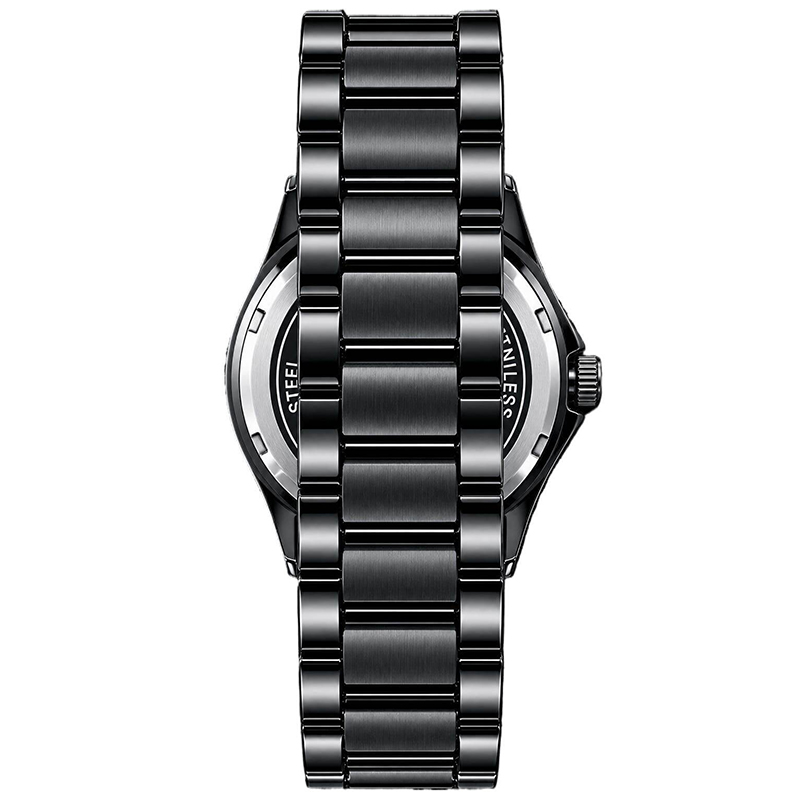 Picture of POEDAGAR 930 Men's Luxury Stainless Steel Quartz Watch – Luminous Dial with Date & Day Display-Black