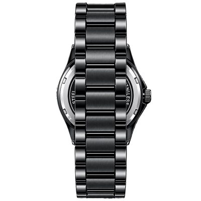 Picture of POEDAGAR 930 Men's Luxury Stainless Steel Quartz Watch – Luminous Dial with Date & Day Display-Black