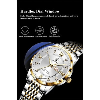 Picture of POEDAGAR Watch Fashion Luminous Quartz Watch For Men-White