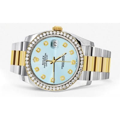 Picture of Rolex Watch For Men | 36Mm | Light Blue Dial-Blue