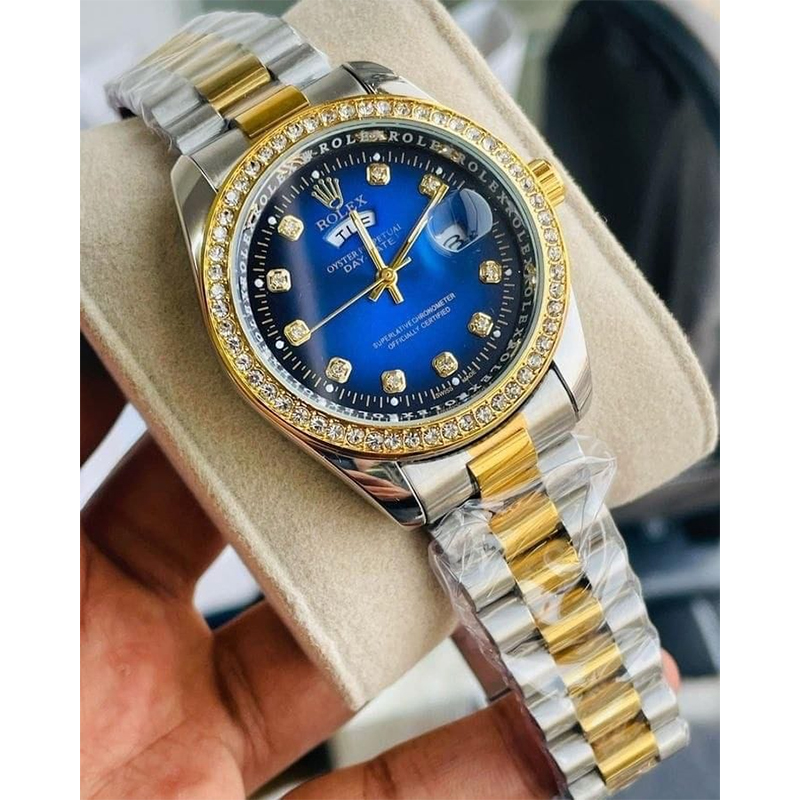 Picture of Rolex Watch For Men | 36Mm | Blue Black Dial | Oyster Band-Blue