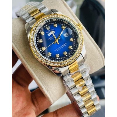 Picture of Rolex Watch For Men | 36Mm | Blue Black Dial | Oyster Band-Blue