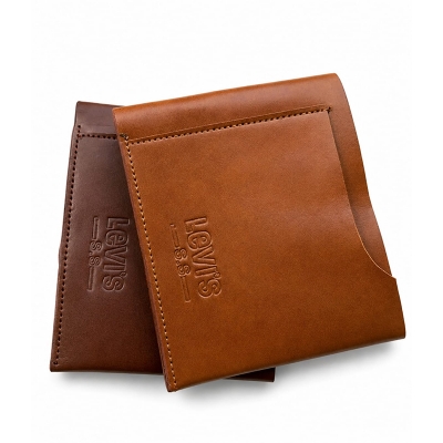 Picture of Premium 100% Genuine Cow Leather Trifold Wallet Vintage Multi-Card Slot With Coin Pocket Black Export Quality Money Bag For Men