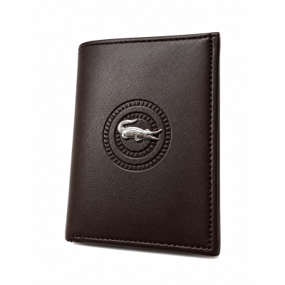 Picture of Premium 100% Genuine Cow Leather Trifold Wallet Vintage Multi-Card Slot With Coin Pocket Black Export Quality Money Bag For Men