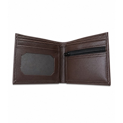 Picture of Premium 100% Genuine Cow Leather Trifold Wallet Vintage Multi-Card Slot With Coin Pocket Black Export Quality Money Bag For Men
