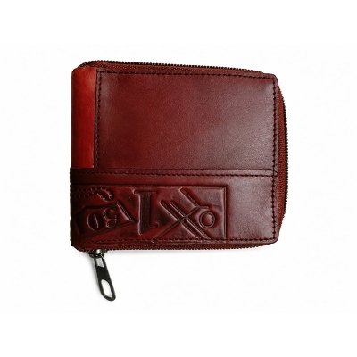 Picture of Premium 100% Genuine Cow Leather Trifold Wallet Vintage Multi-Card Slot With Coin Pocket Black Export Quality Money Bag For Men-Brown