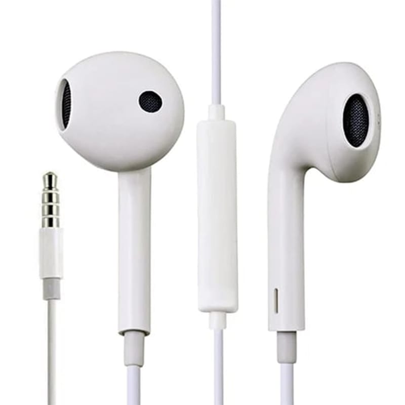 Picture of 3.5mm Super bass In-ear earpiece earphones for all brands Compatible with Vivo Samsung Huawei Xiaomi OPPO Symphony Walton High-Quality In-ear Earphone for Vivo-White