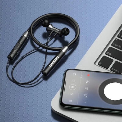 Picture of Lenovo HE05x Sports Magnetic Wireless Earphones  - Headphone - Headphone - Ear Phone - Earphone-Black