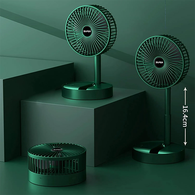 Picture of Folding Storage Net Red Telescopic Rechargeable Mini Stand Fan