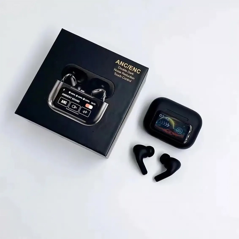 Picture of Airpods A9 Pro Touch Screen Display with ANC ENC TWS Earbuds 8+7