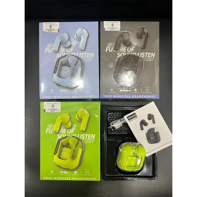 Picture of UltraPods Wireless LED Display in Ear TWS Earphone Crystal Transparent Bluetooth Headphones-Multicolor