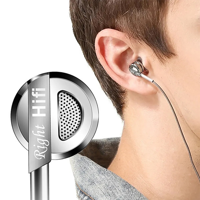 Picture of QKZ DM 9 Zinc Alloy Hifi Earphones Gaming High Stereo Bus Sound In Ear Earphones,magnetic earphones(Original)-Black