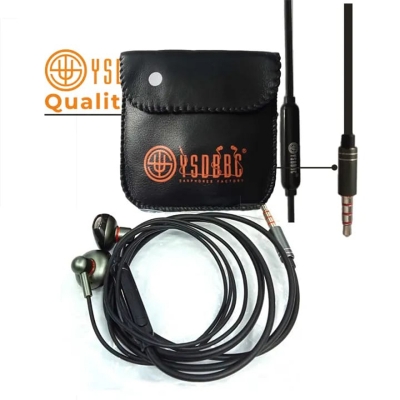 Picture of Ysdbbc High Bass Audio Earphone with leader Bag, YSDBBC Headphone, Headphone -Black