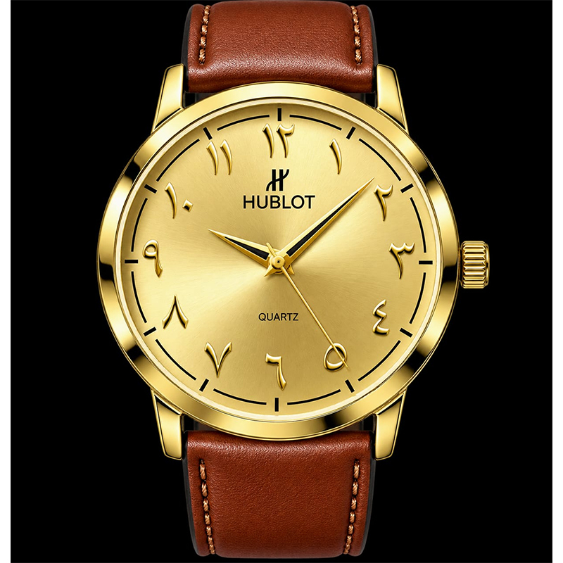 Picture of Stainless Steel Quartz Watch For Men - Watch For Men-Gold