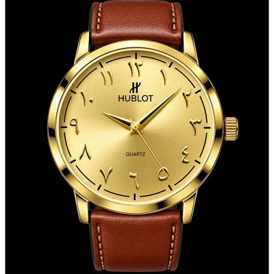 Picture of Stainless Steel Quartz Watch For Men - Watch For Men-Gold