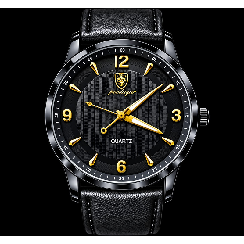 Picture of Stainless Steel Quartz Watch For Men-Black