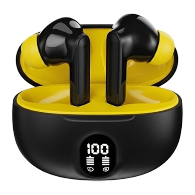 Picture of Stereo True Wireless Earphones – Smart Sports Headphones with ENC Noise Reduction, LED Digital Display, Fast Charging, High‑Quality Bass & Touch Control-Black