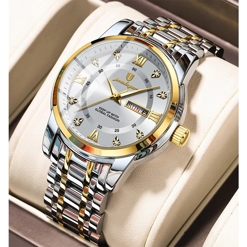 Picture of POEDAGAR Watch Fashion Luminous Quartz Watch For Men-White