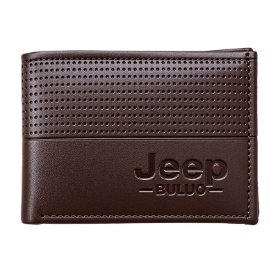 Picture of Premium 100% Genuine Cow Leather Trifold Wallet Vintage Multi-Card Slot With Coin Pocket Black Export Quality Money Bag For Men