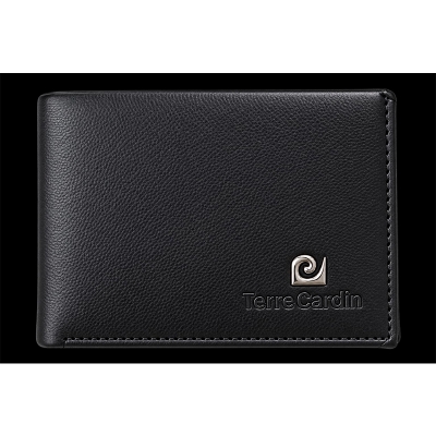 Picture of Premium 100% Genuine Cow Leather Trifold Wallet Vintage Multi-Card Slot With Coin Pocket Black Export Quality Money Bag For Men