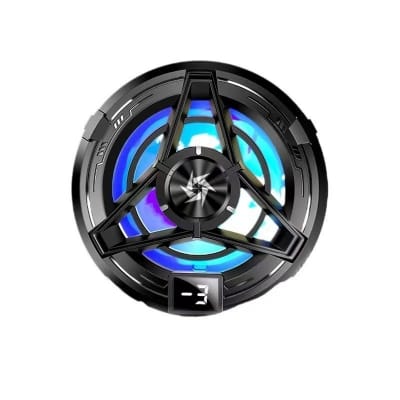 Picture of Magnetic Phones Cooler,Back-Clip 2 in 1 Game Cooler Semiconductor Fast Phone Cooling Fan for IOS Android Phone Black