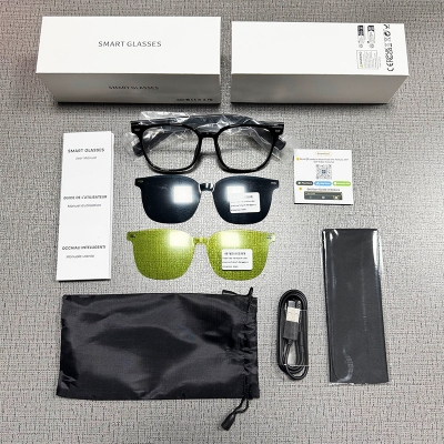 Picture of G05-T3 3-in-1 Magnetic Lens Smart Audio Glasses Black