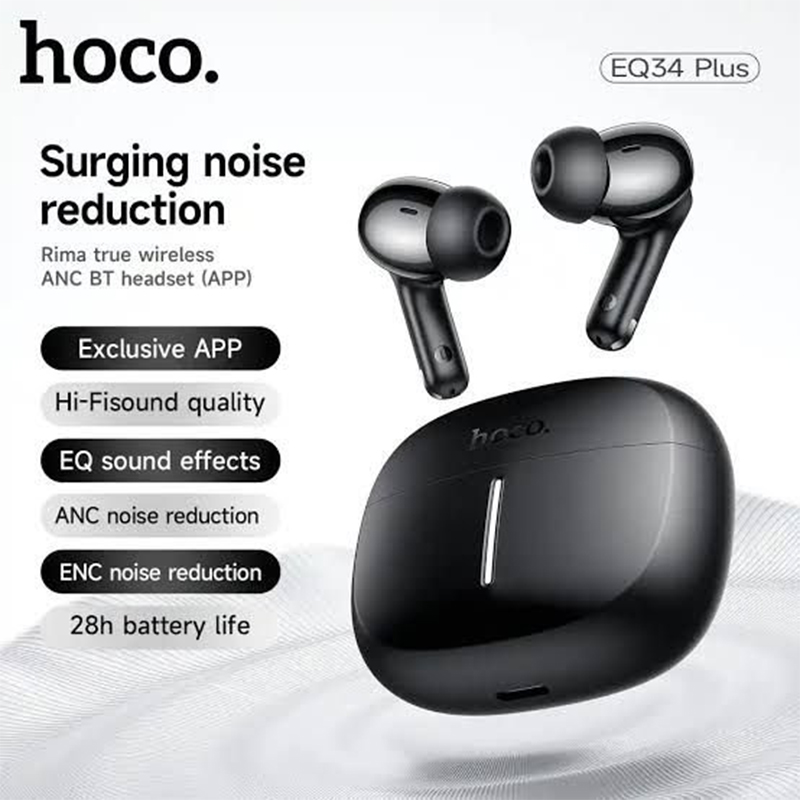 Picture of Hoco EQ34 Plus Rima New Wireless Earbuds Black