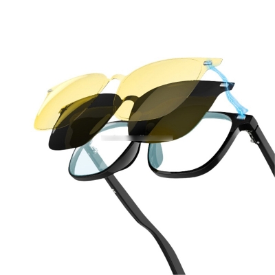 Picture of G05-T3 3-in-1 Magnetic Lens Smart Audio Glasses Black