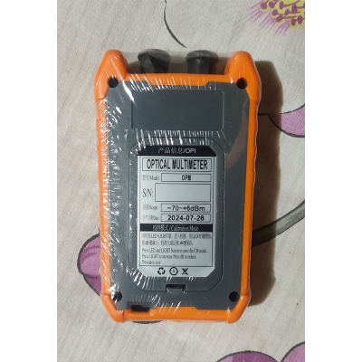 Picture of Fiber Optic Cable Tester Portable Optical Power Meter FC/SC/ST Universal Interface Fiber Tester Built-In 1Mw Visual Fault Locator (OPM&VFL) Orange